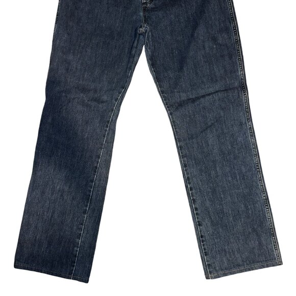 J Peterman Straight Leg Jeans Mens 38 31 Medium Wash Pockets Logo Denim Blue - Picture 4 of 8